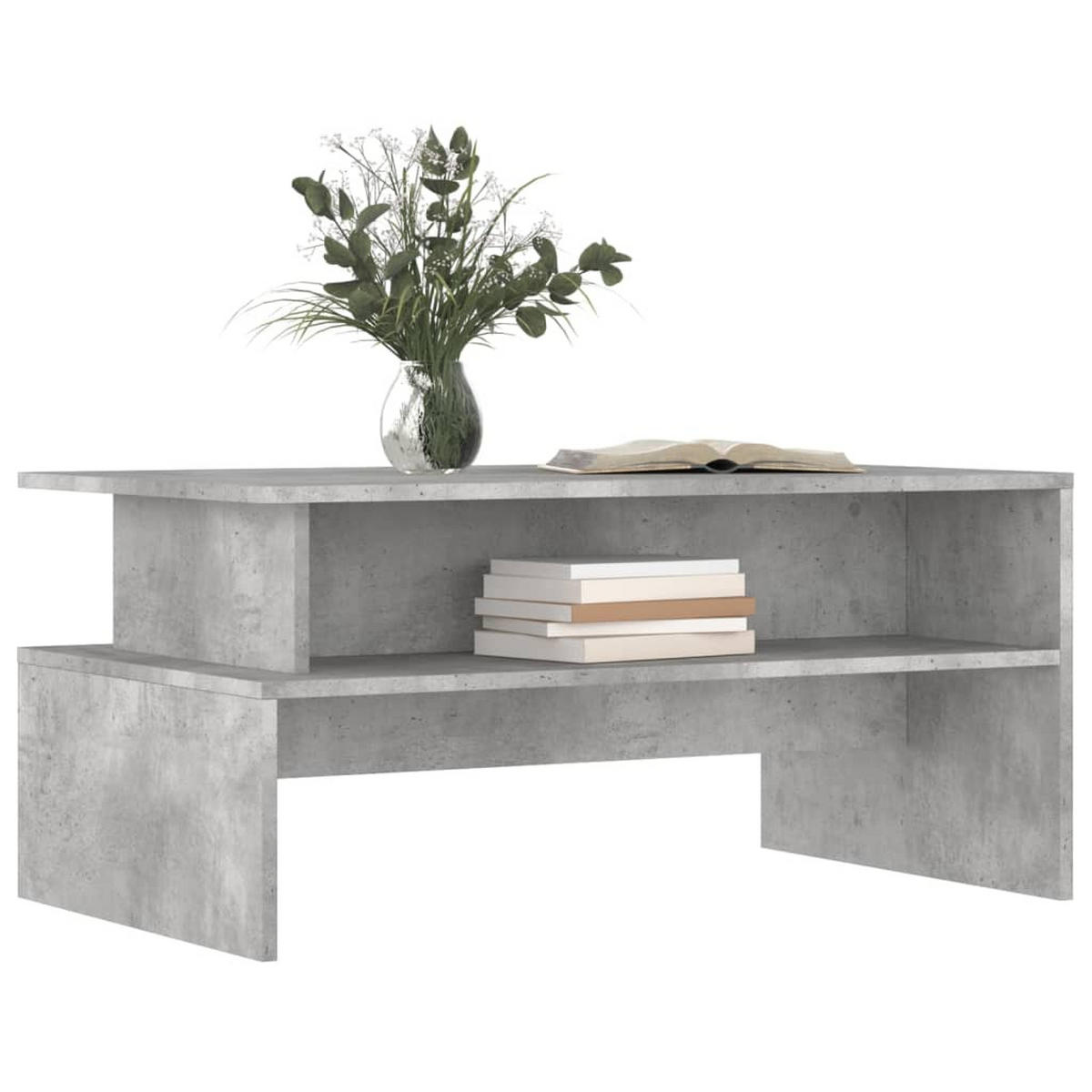 COUCHTISCH Betongrau 90x55x42,5 cm Holzwerkstoff - Grau, Holzwerkstoff (55/90/42.5cm) - furnicato