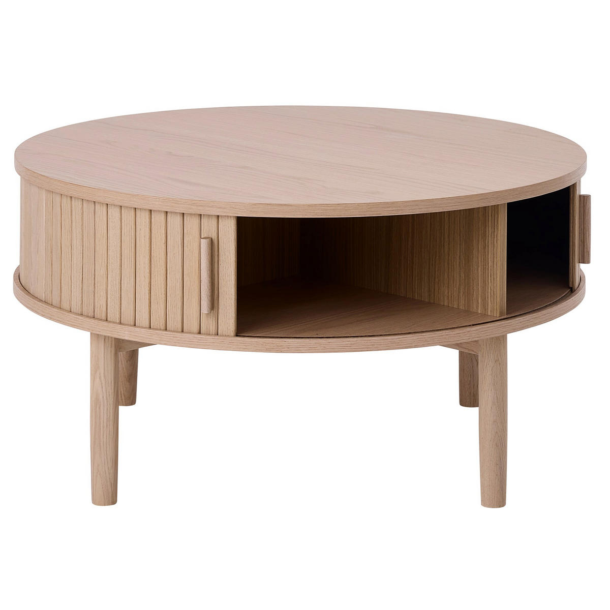 KONFERENČNÝ stolík Meta, bělený dub, 85 cm - béžová, drevo/kompozitné drevo (85/85/45cm) - Selsey