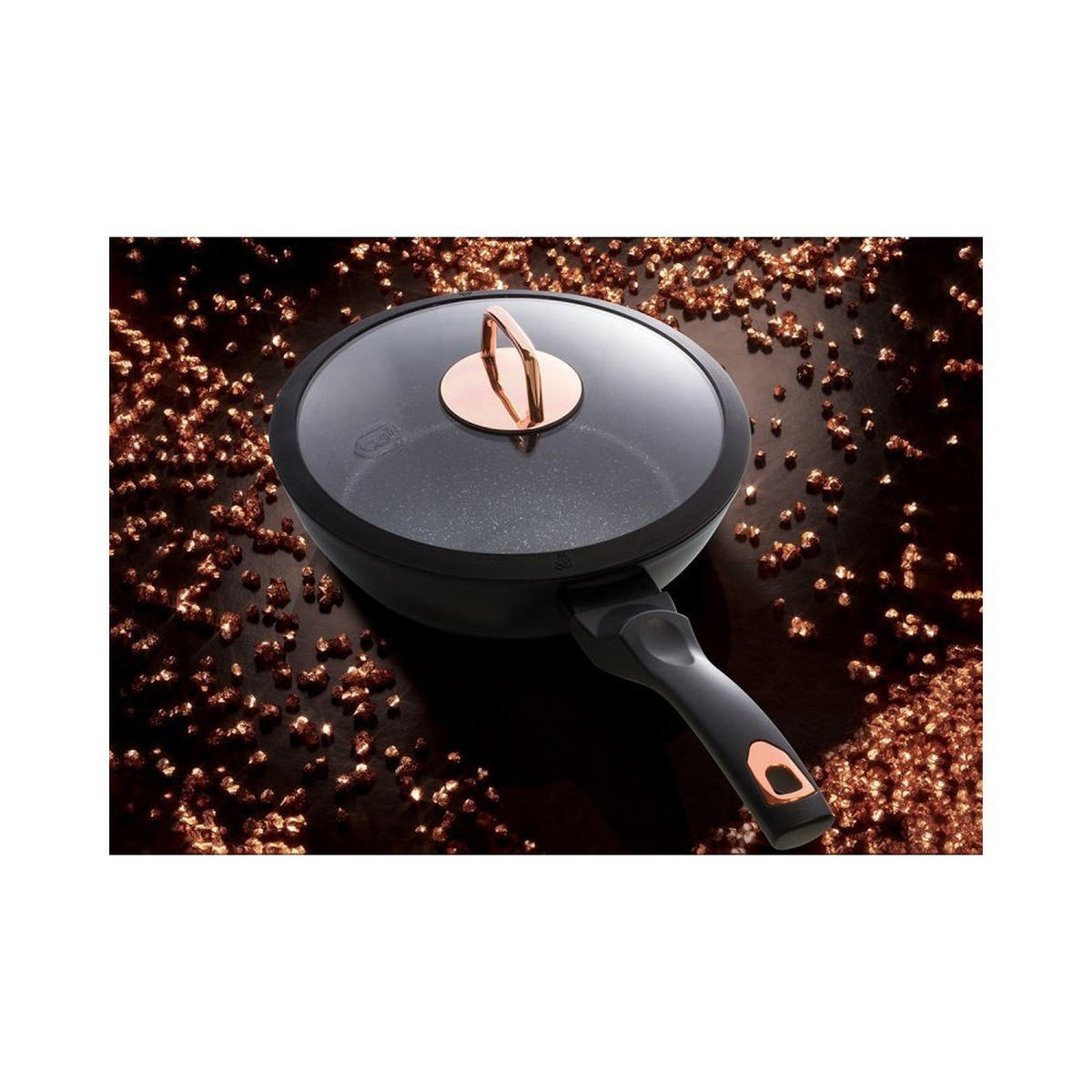 PFANNE Schwarz 24/24/6.5 cm BH1643 - Schwarz, Metall (24cm) - Berlinger Haus