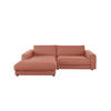 ECKSOFA MADELINE Braun Cord - Dunkelbraun/Schwarz, Kunststoff/Textil (270/190cm) - KAWOLA