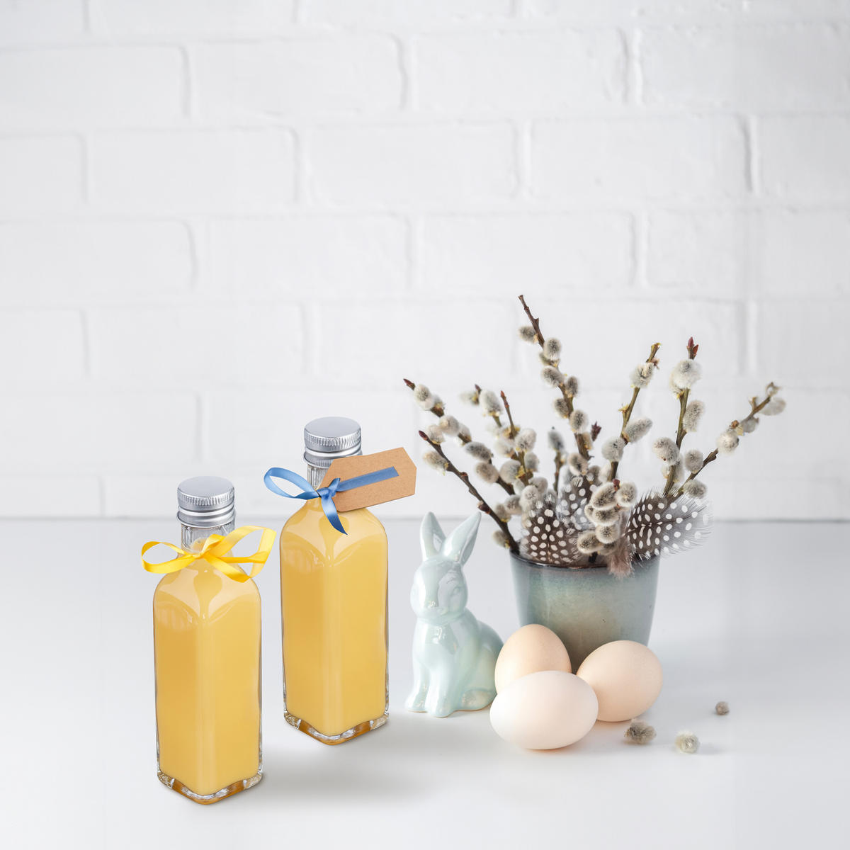 FLASCHEN Set - Transparent, Glas/Kunststoff (4/14/4cm) - Relaxdays