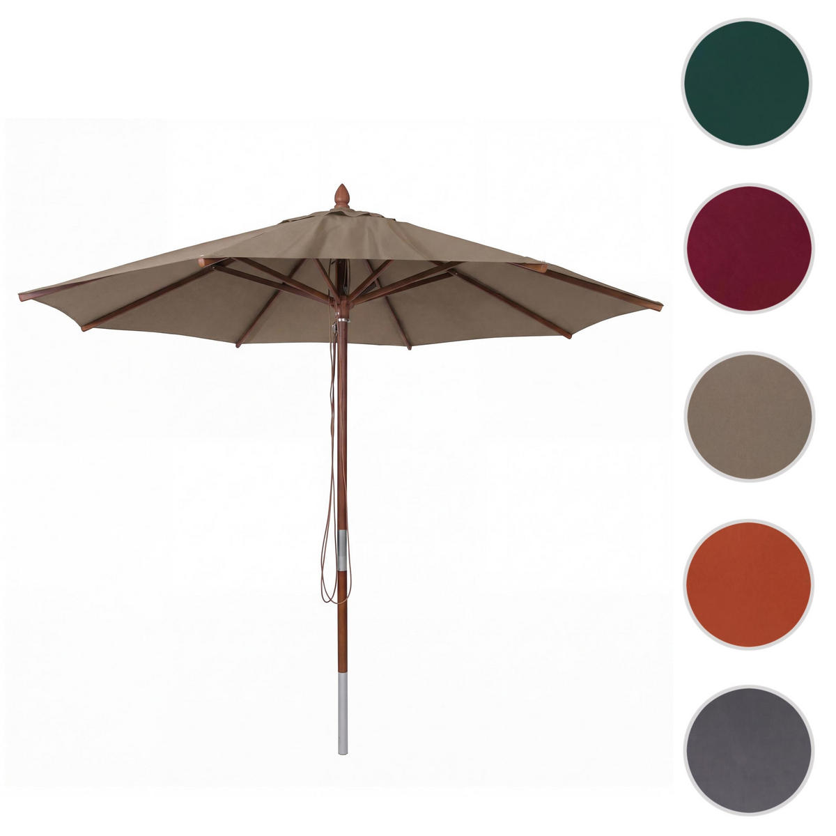 SONNENSCHIRM C57B taupe - Taupe, Holz (300/300cm) - MCW