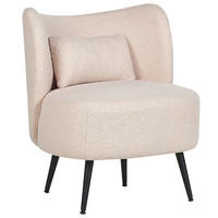 SESSEL BOUCLE Beige Otsby - Beige, Holz/Textil (60/76/55cm) - Beliani