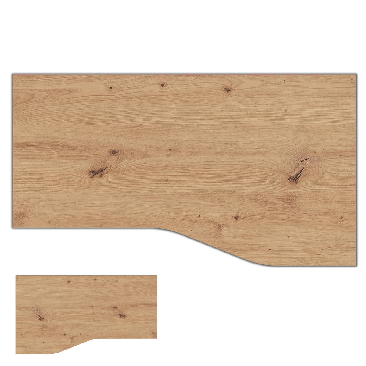 SCHREIBTISCHPLATTE 100/180/2,5 cm in Wildeiche - Wildeiche, Holzwerkstoff (100/180/2.5cm) - bümö