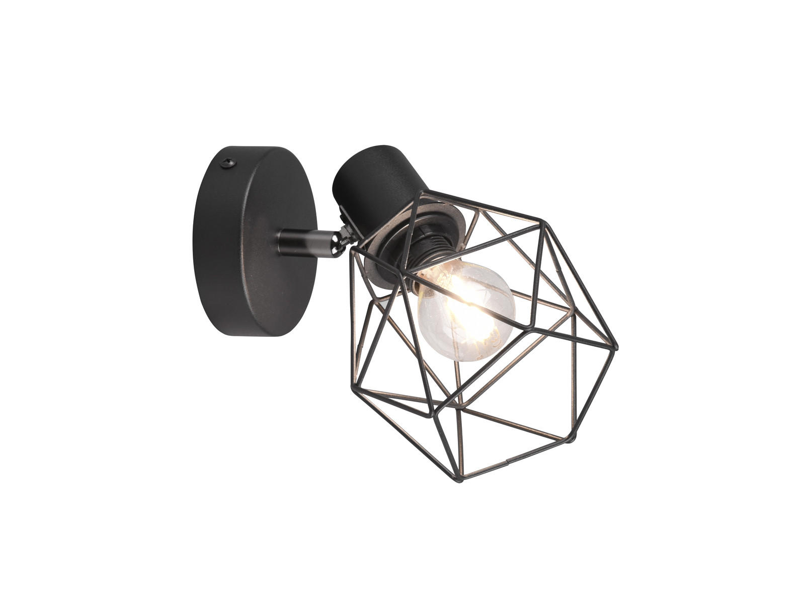 WANDSTRAHLER Industrial Schwarz - Schwarz, Metall (12/18/14cm) - meineWunschleuchte