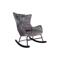 SCHAUKELSTUHL Matera, Webstoff, Grau - Grau, Textil (75/103/94cm) - dasmöbelwerk
