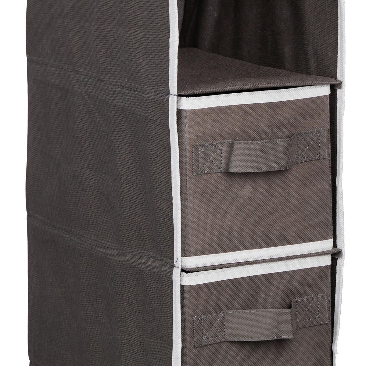 ZÁVESNÁ polica - antracitová, textil/vlnitá lepenka (31cm) - Relaxdays