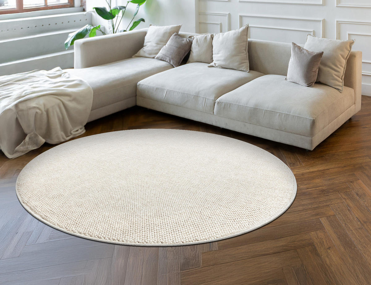 TEPPICH Casablanca LOOM 80 cm - Creme, Textil (80/80cm) - rugsX