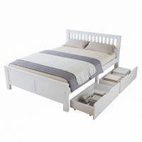 BETT 140/200 cm in Weiß mit 2 Schubladen - Weiß, Holz/Holzwerkstoff (140/200cm) - WISHDOR