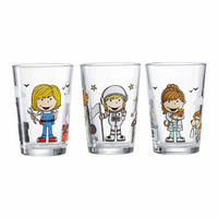 KINDERGLÄSER Berufe Mädchen bunt 205 ml 3er Set - Multicolor, Glas (0.205L) - Ritzenhoff Breker