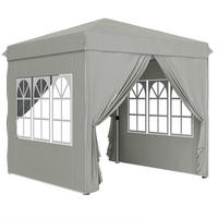 PAVILLON 2,5x2,5 m Pop-up Faltpavillon Hellgrau - Grau, Metall (248/270/248cm) - ComfortXL