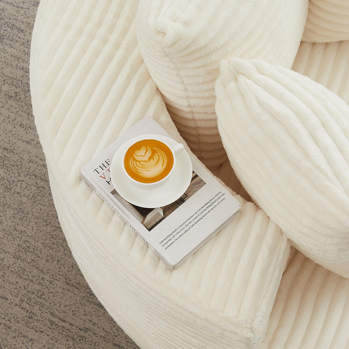 SESSEL DE-34516 minimalistisch mit 3 Kissen Beige - Beige, Textil (110/82/110cm) - ComfortXL