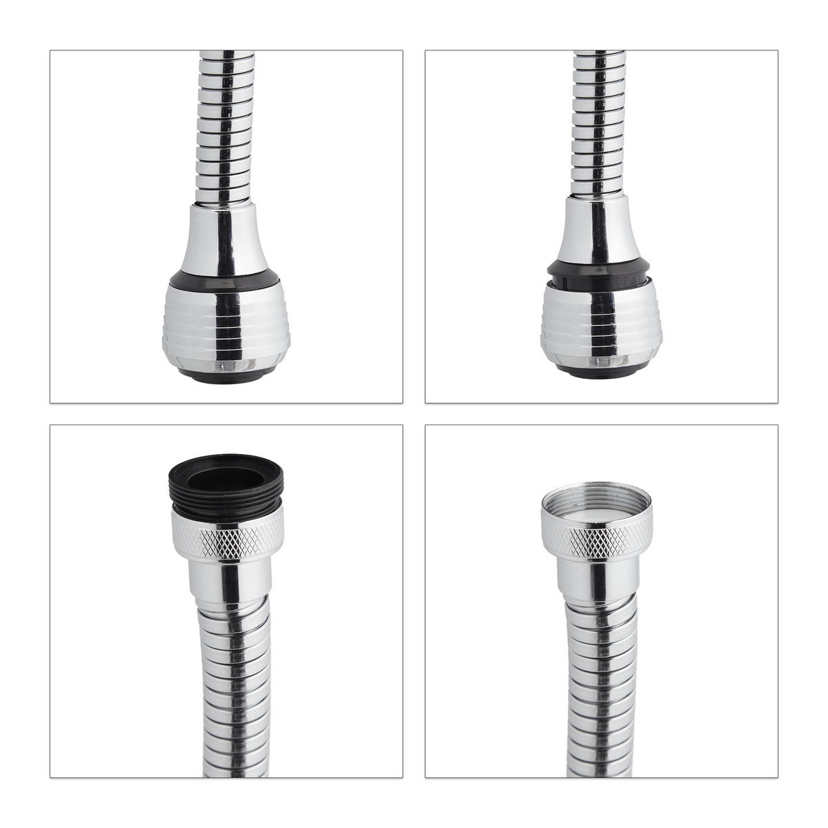 ROZŠÍRENIE kohútika - strieborná, kov/plast (3.5/30/3.5cm) - Relaxdays