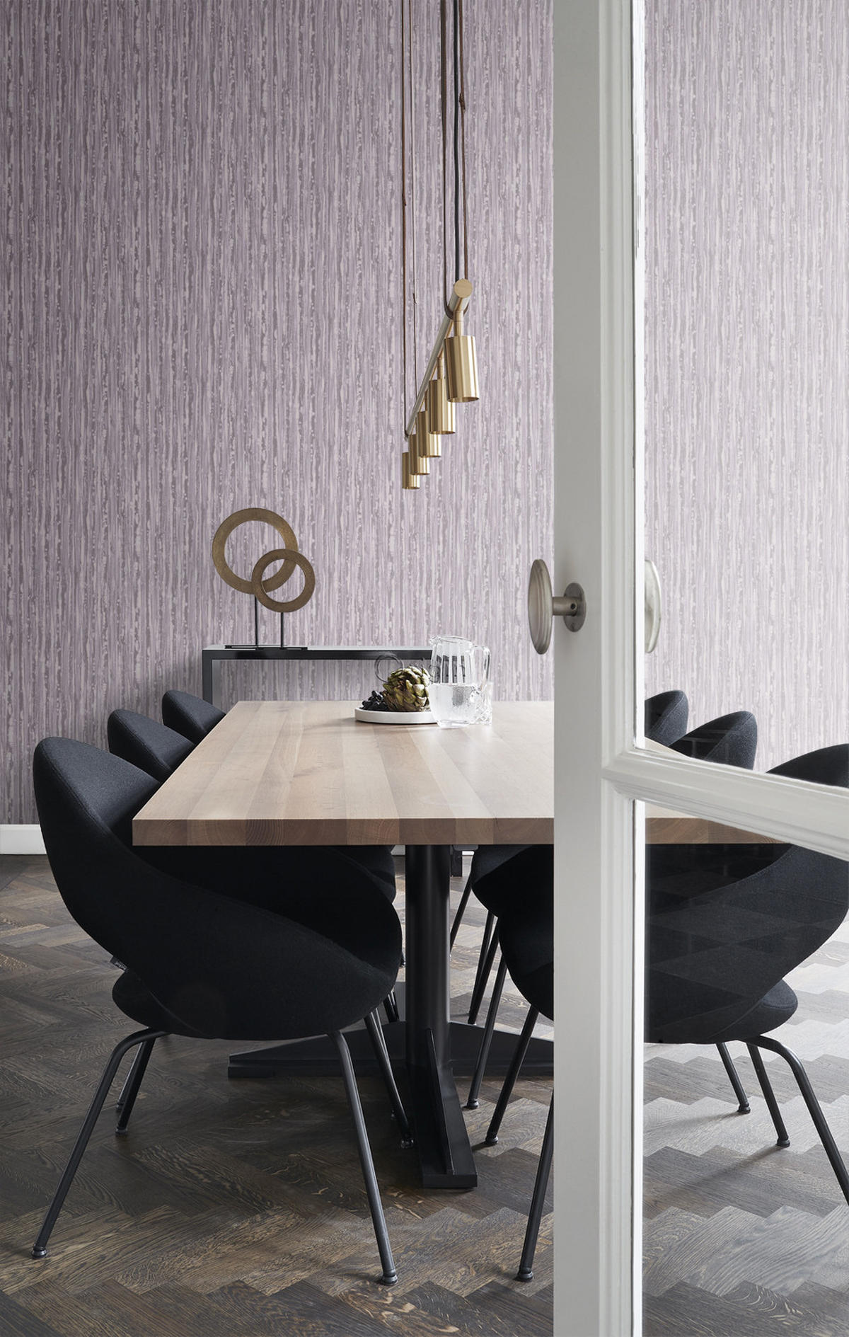 TAPETE Streifen 53 cm x 10.05 m - Lila, Papier (53/1000cm) - Origin Wallcoverings