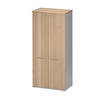 KLEIDERSCHRANK 2 Türen L80 Jazz - Französische Herstellung - 80/48/183 cm - Eschefarben, Holzwerkstoff (80/183/48cm) - Calicosy