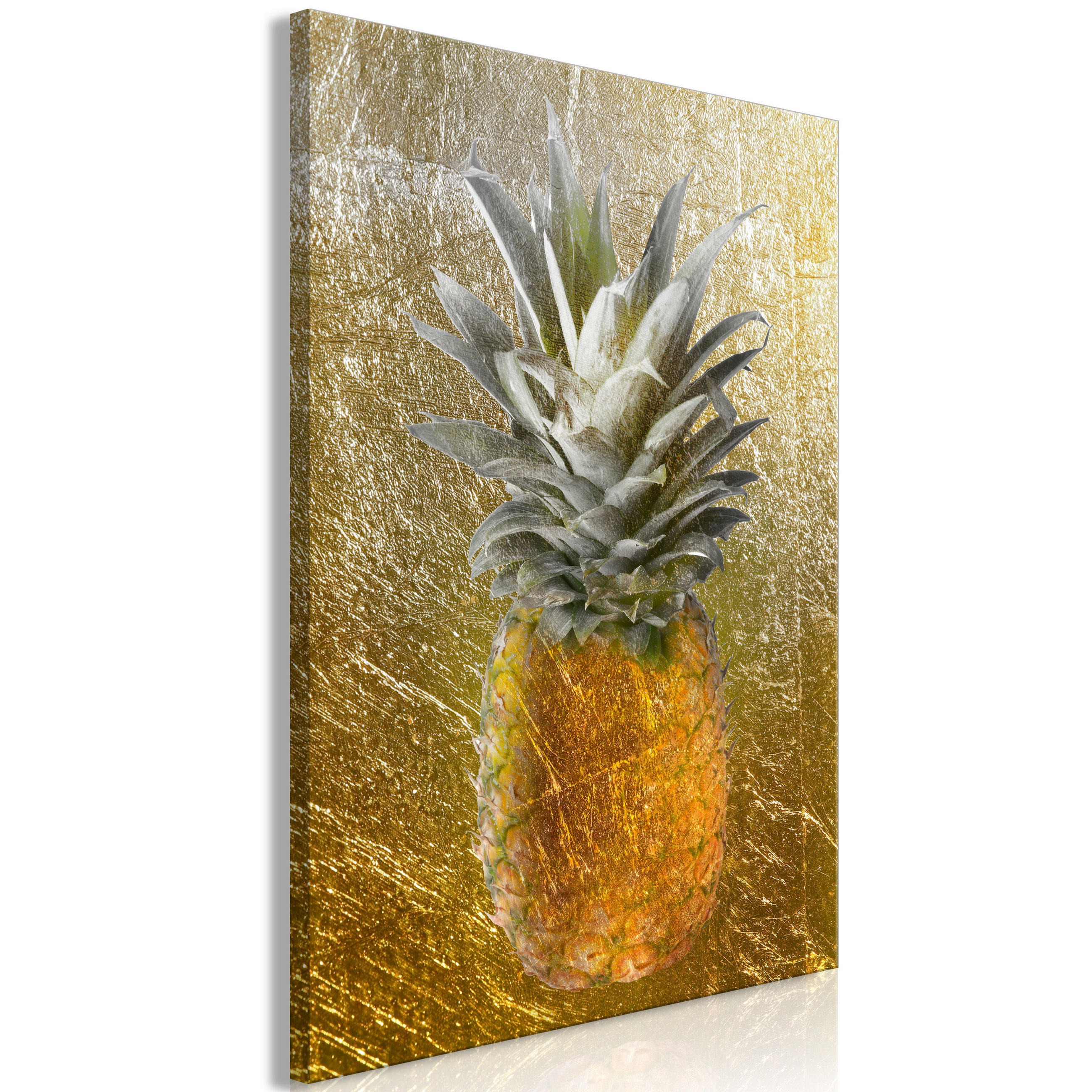 KUNSTDRUCK Gold 80/120 cm - Goldfarben/Grün, Textil (80/120cm) - KUNSTLOFT