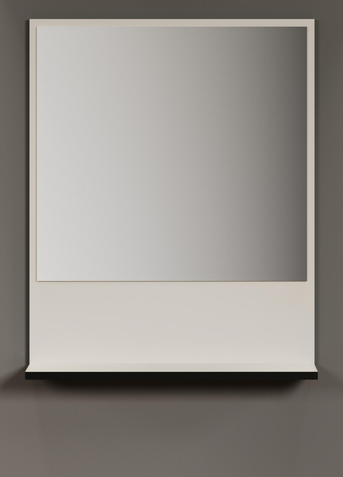 BADSPIEGEL Kaschmir, grau 60 cm, Badezimmer Spiegel mit Ablage - Kaschmir/Grau, Glas/Holzwerkstoff (60/74/14cm) - Top.Furn