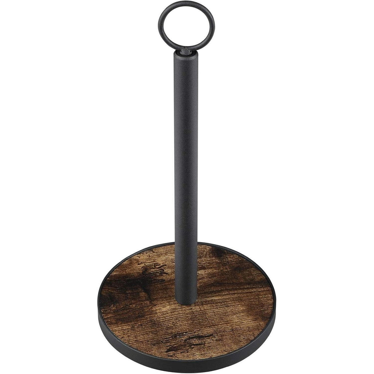 KÜCHENROLLENHALTER Landhausstil Holzbasis Braun - Multicolor, Holz (17.8/7.6/33cm)
