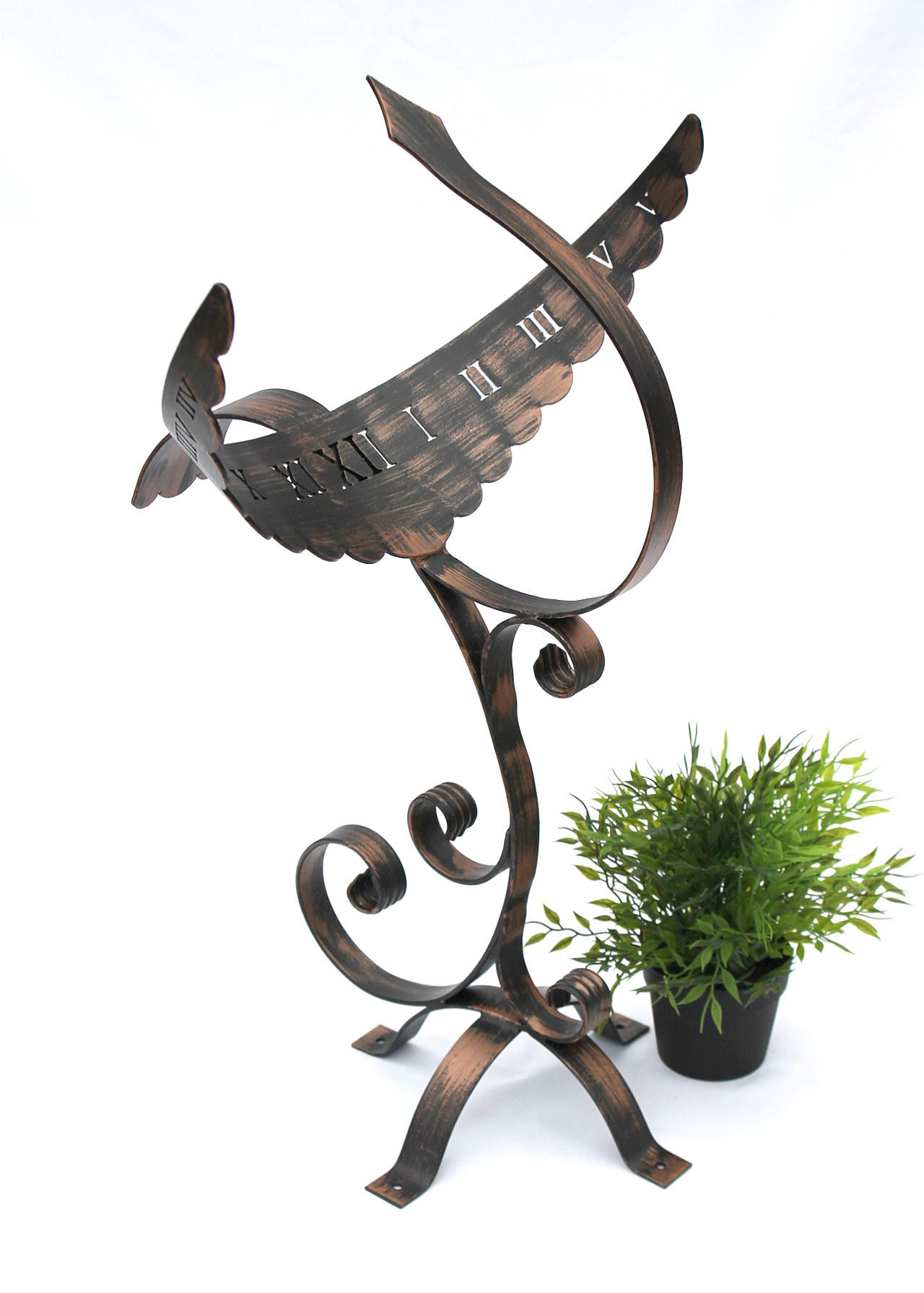 SONNENUHR Phönix Metall Schwarz Bronze 65 cm - Schwarz, Metall (40/65/38cm) - DanDiBo