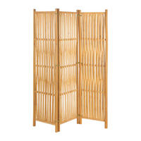 RAUMTEILER Natur Bambus 3-tlg. freistehend 170x126 cm - Hellbraun, Holz (126/170/3.5cm) - Relaxdays