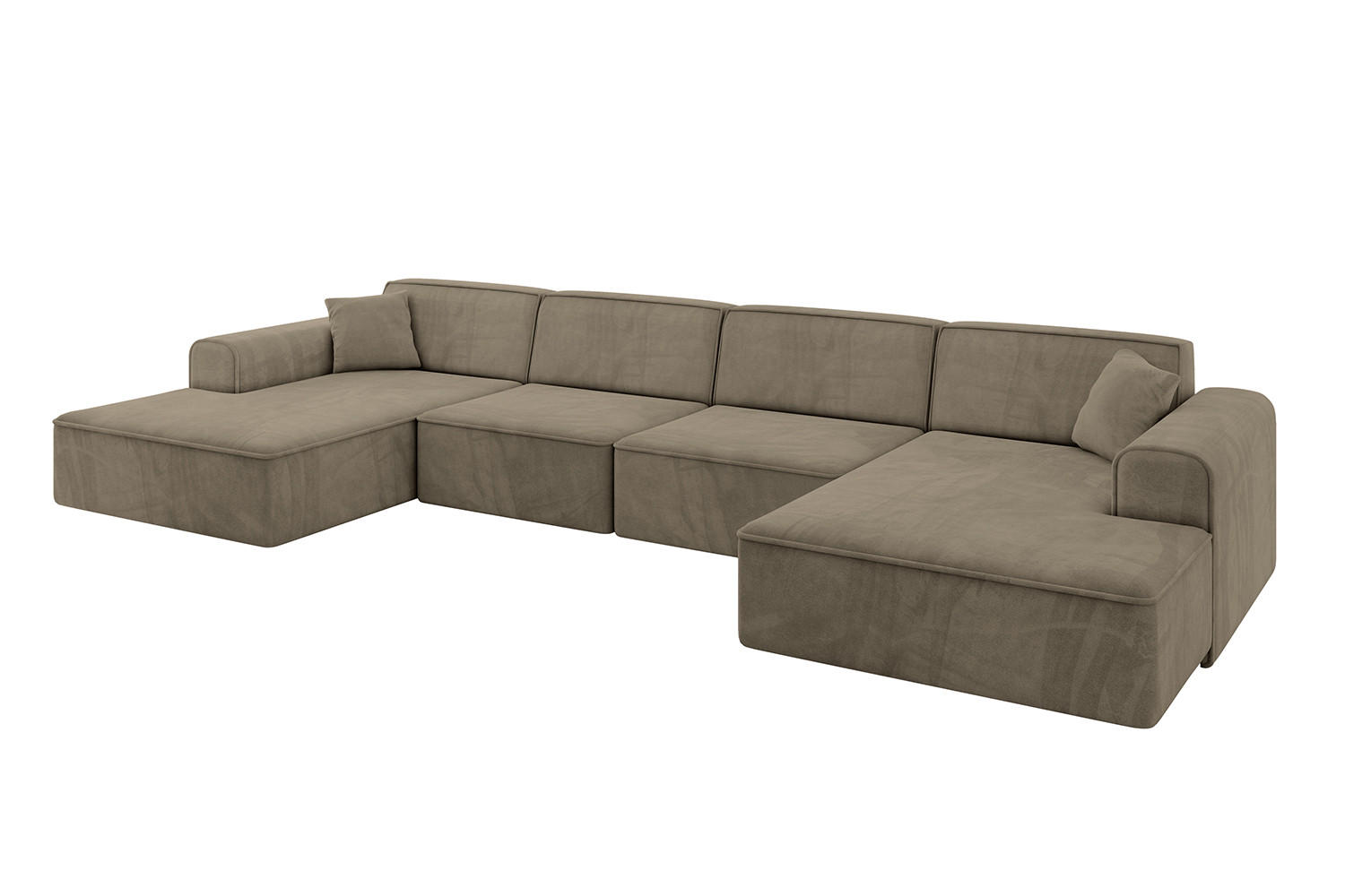 ALTDECOR SEDACÍ souprava IREA-U2-v3 – 388 × 171 × 79 cm, hnědá