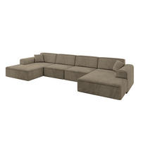 WOHNLANDSCHAFT IREA-U2-v3 - 388x171x79 cm Braun - Braun, Holzwerkstoff/Textil (388/79/171cm) - ALTDECOR