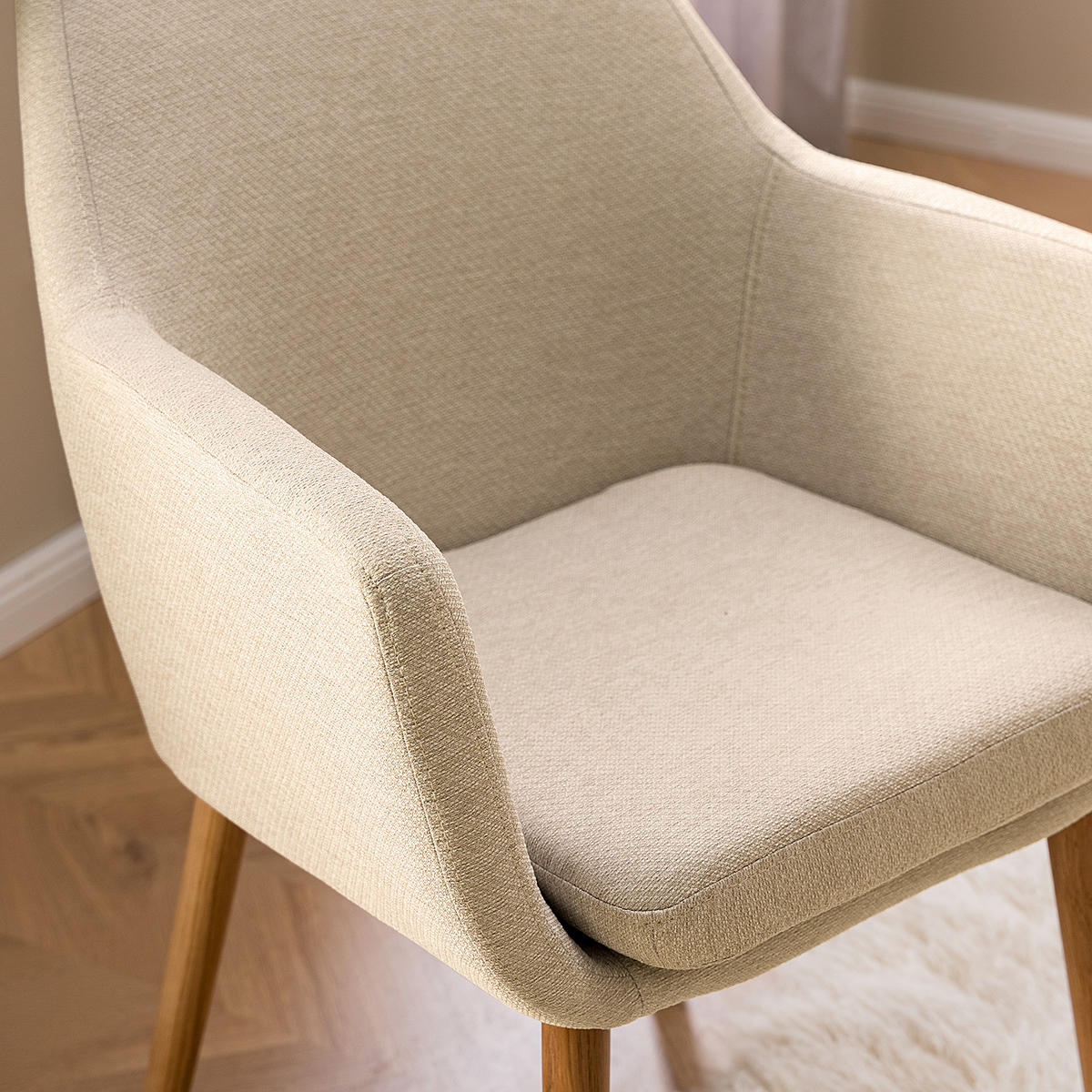 ARMLEHNENSTUHL - XXL - Beige, Textil (62/84/62cm) - home24