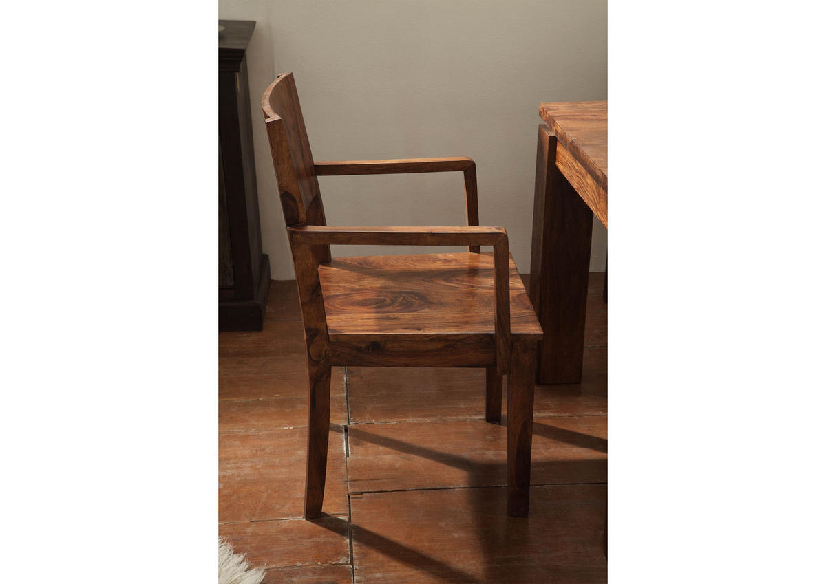 STUHL Massivholz 51 x 50 x 90 cm braun METRO LIFE #168 - Braun, Holz (51/90/50cm) - Massivmoebel24