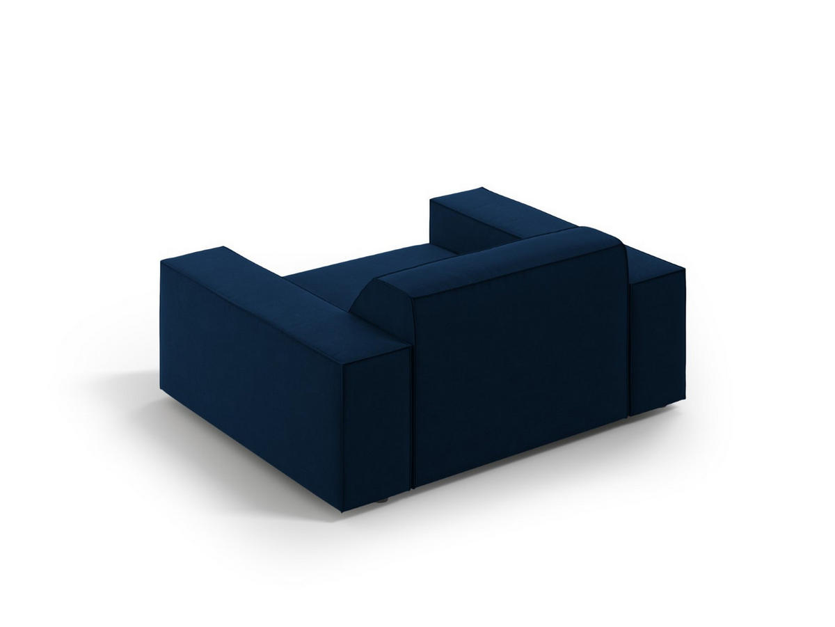SESSEL Jodie aus Samt königsblau - Blau, Textil (102/70/124cm) - Micadoni