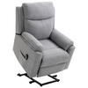 FERNSEHSESSEL mit Aufstehhilfe, Grau - Grau, Kunststoff (89/102/83cm) - HOMCOM
