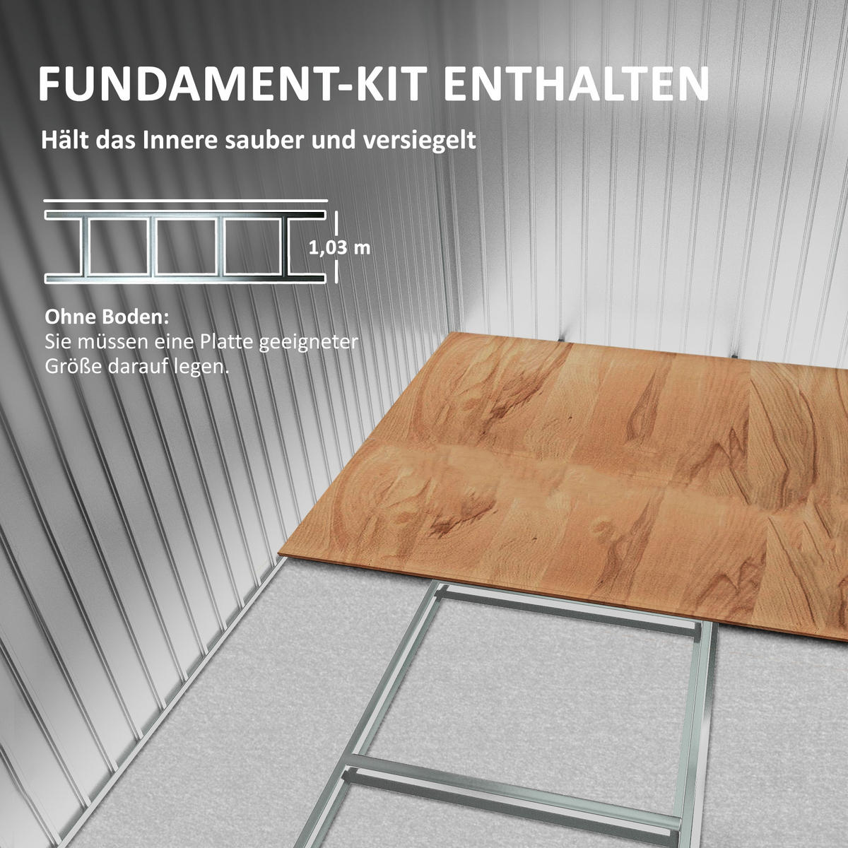 GERÄTEHAUS 280/130/172 cm Hellgrün mit Schiebetür und Lüftungsfenster - Hellgrün, Metall (130/172/280cm) - Oxeza