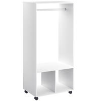 KLEIDERSCHRANK Weiß 1 Stück - Weiß, Naturmaterialien (40/128/60cm) - GiPP