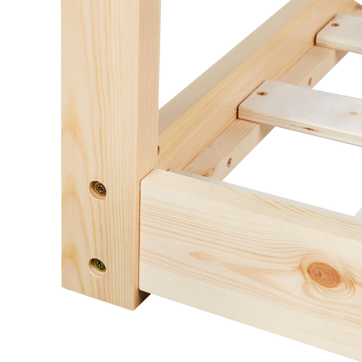 KINDER-HAUSBETT Heller Holzfarbton 90-200 cm Tosse - Hellbraun, Holz (90/200cm) - Beliani