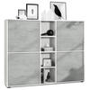 HIGHBOARD Cuba Türen in Beton Oxid Optik - Hellgrau, Holzwerkstoff (130.5/105.5/35.5cm) - Vladon