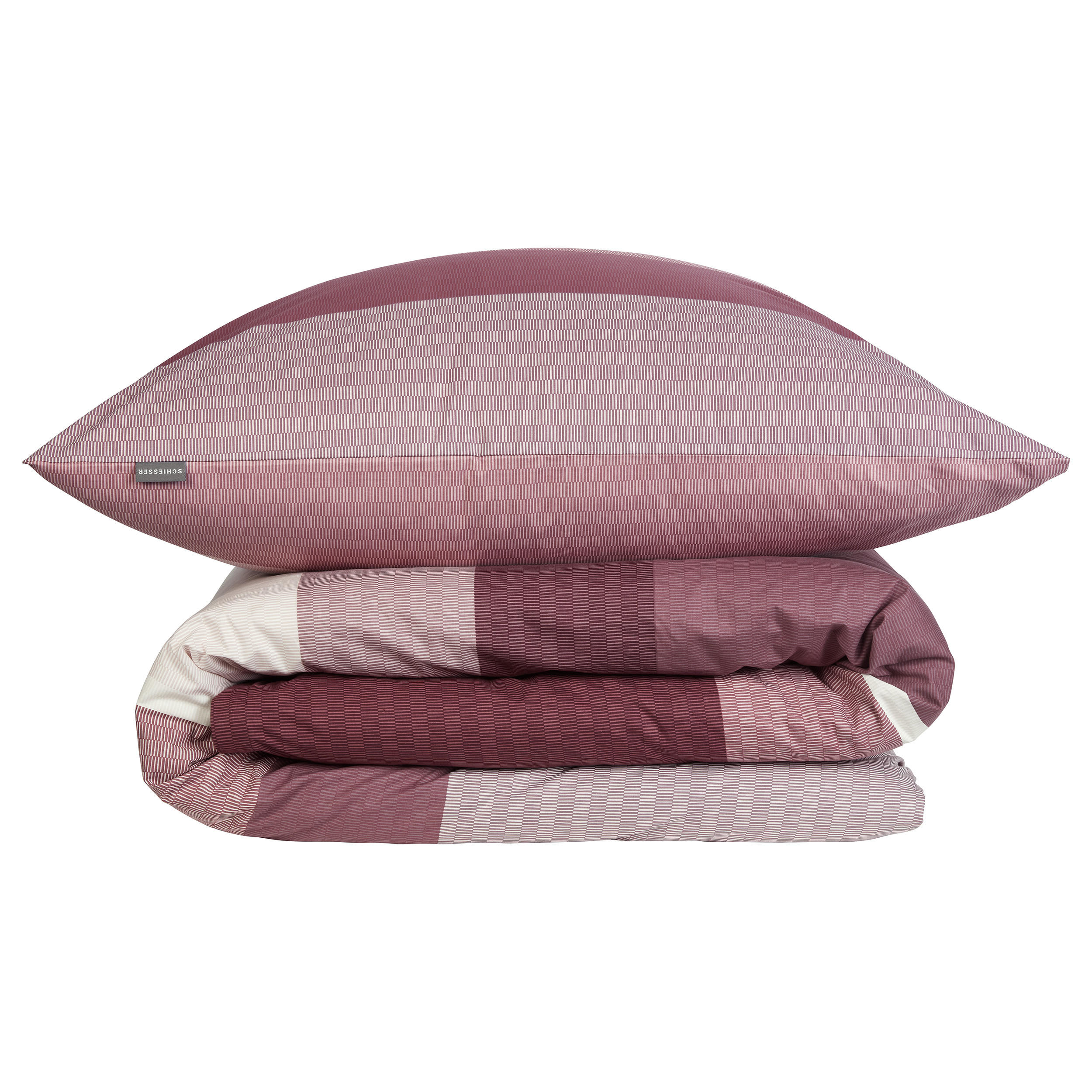 BETTWÄSCHESET Endy Stripes - Renforcé - 2-teilig - 135 x 200 cm - Beere - Beere, Textil (135/200cm) - SCHIESSER