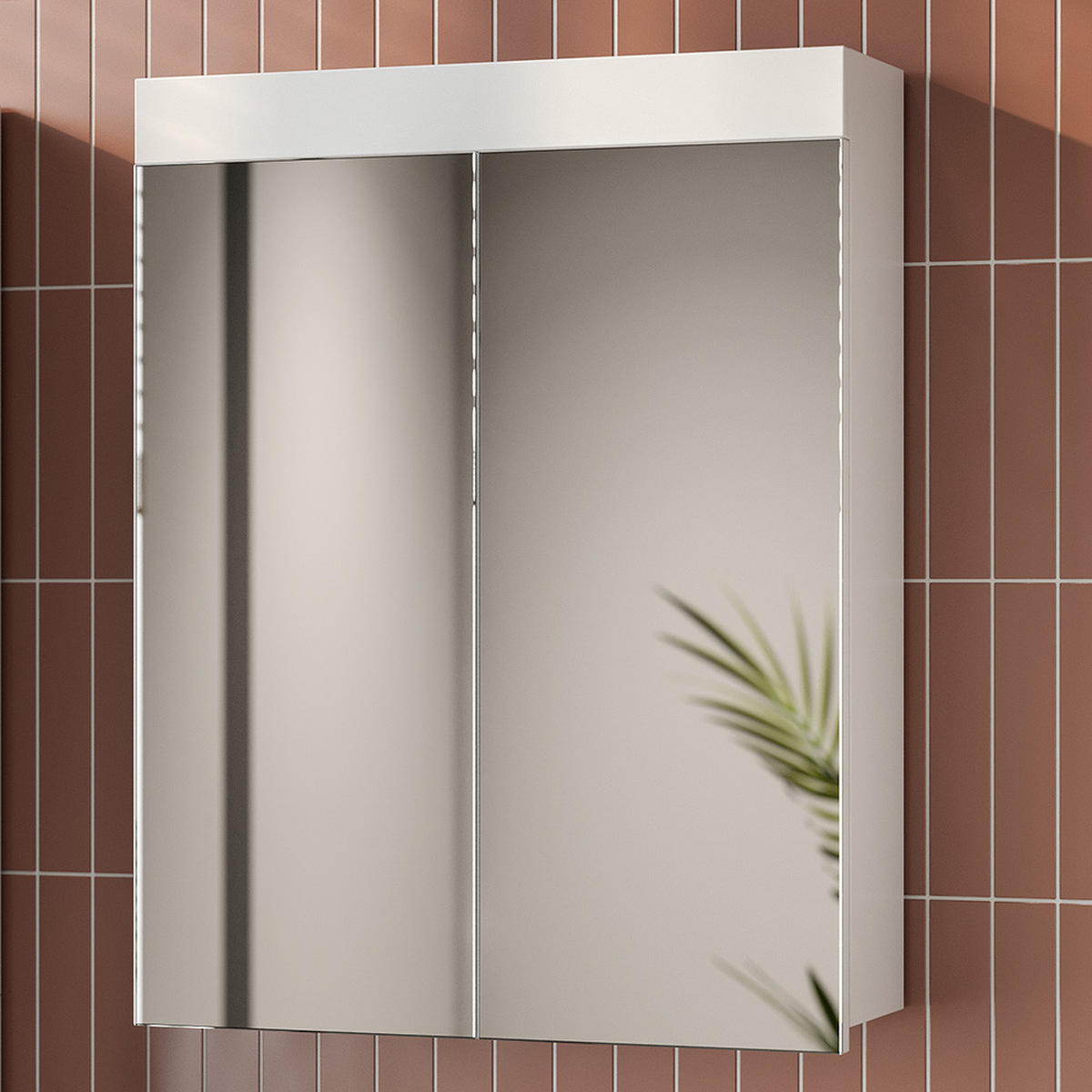 KOUPELNOVÁ ZRCADLOVÁ SKŘÍŇKA Luna Bílá 60 x 77 cm - bílá, kompozitní dřevo (60/77/17cm) - Vicco