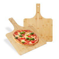 2XPIZZASCHIEBER - Hellbraun, Holz (50/1/38cm) - Relaxdays