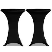 TISCHHUSSEN für Stehtische 2er-Set Amau Ø70 cm schwarz - Schwarz, Textil (70/70cm) - DELUKE
