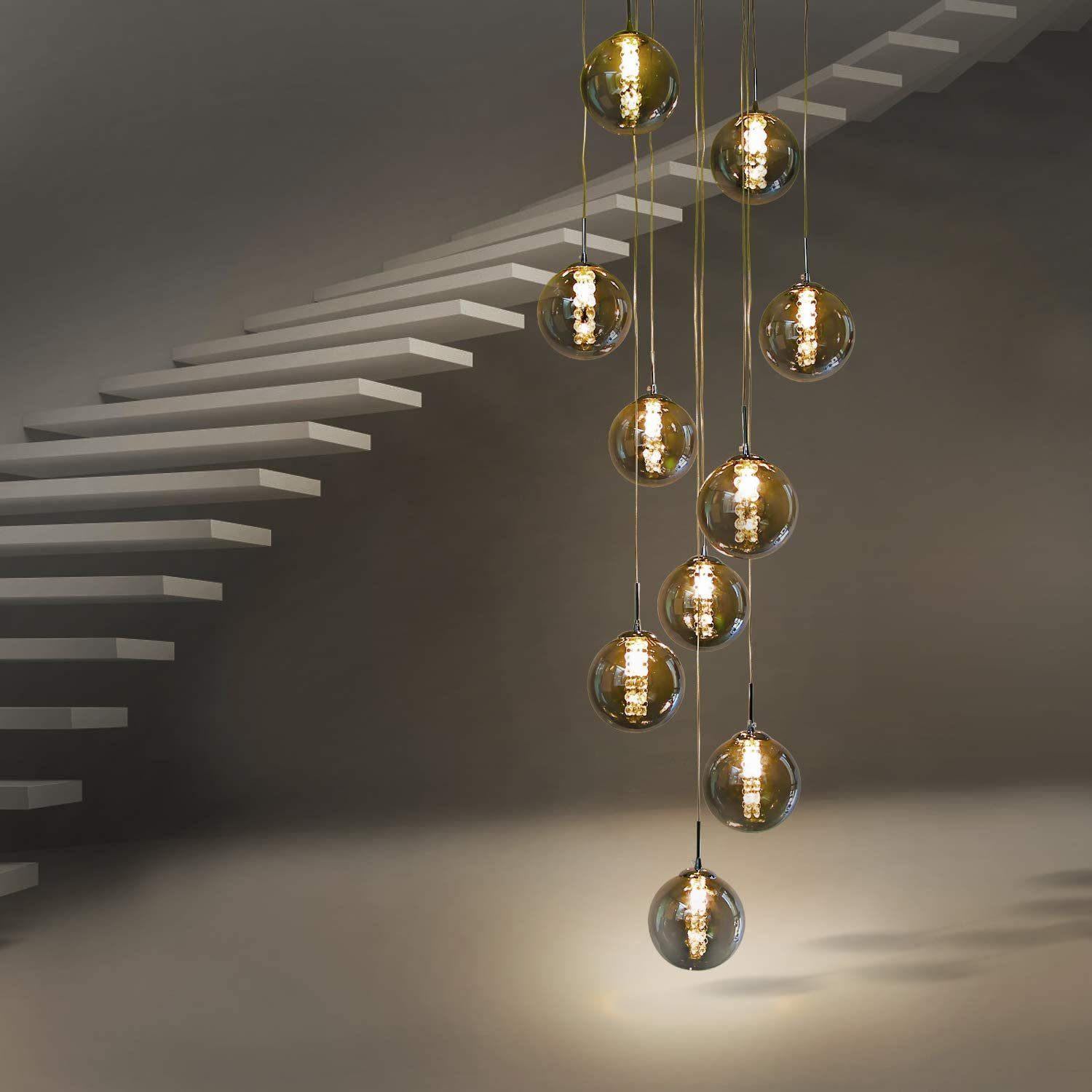 LED-HÄNGELEUCHTE Strahlvos 3.5/240/41 cm - Grau, Glas (41/3.5/240cm) - ZMH