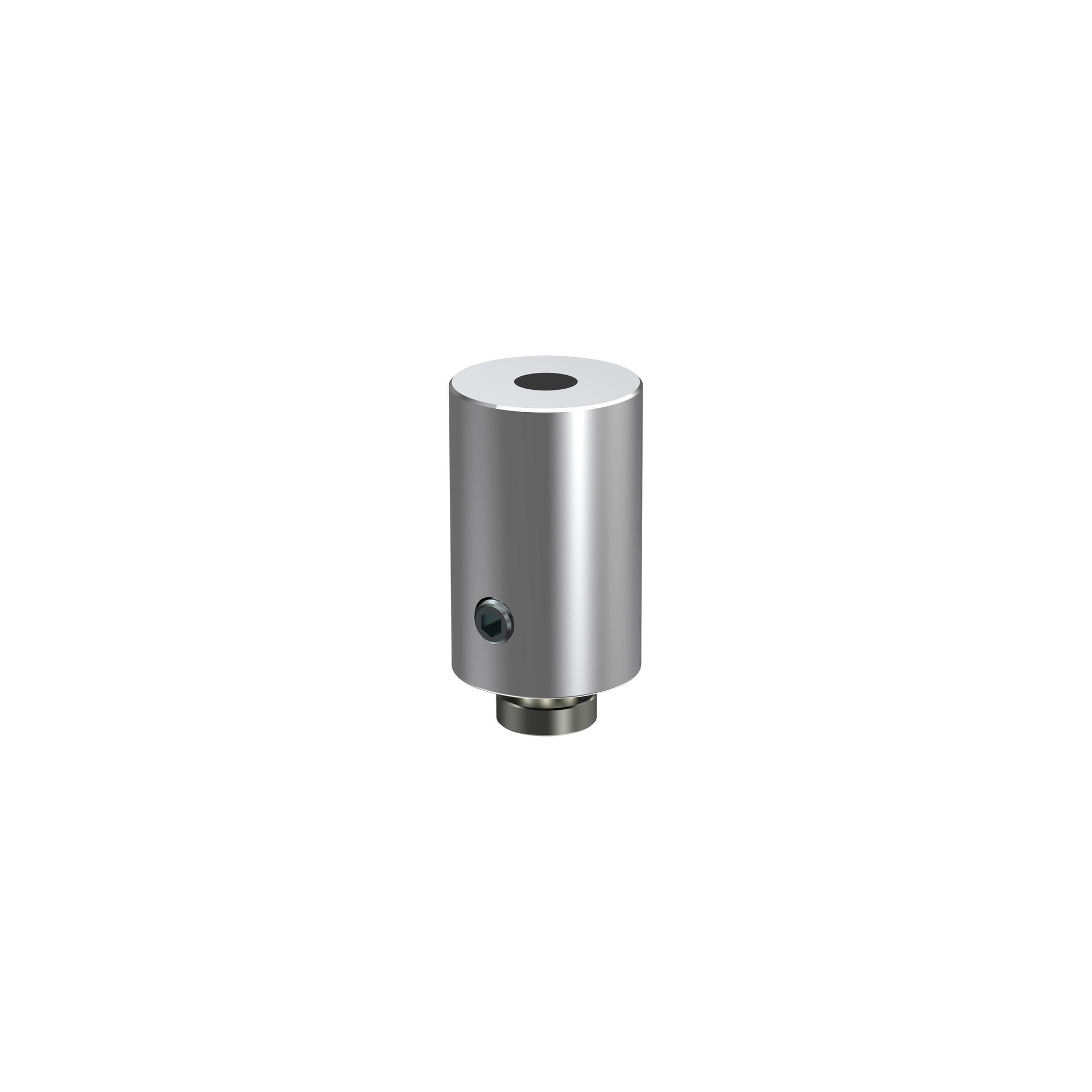 DECKENTRÄGER FÜR INNENLAUFSTANGEN 20 mm Ø, Sonius 1-läufig, Chrom, Packung 2 Stück - Chromfarben, Metall (1.6/3/1.6cm) - INTERDECO