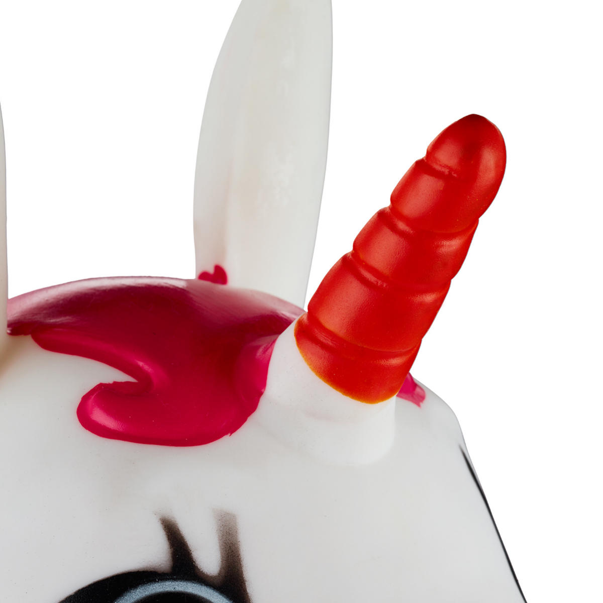 HÜPFTIER Einhorn - Weiß, Kunststoff (62/26/52cm) - Relaxdays