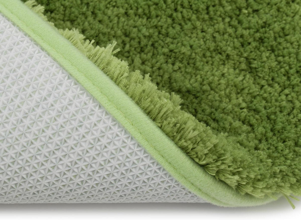 BADTEPPICH Deluxe DUNKELGRÜN 70X120CM - Dunkelgrün, Textil (120/70cm)
