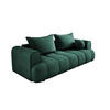 SOFA COCO SCHLAFSOFA mit Bettfunktion, CLOUD Stoffbezug, 2-Sitzer, freistehend, Größe: 250x105x90 cm, Grün - Grün, Holz/Textil (250/90/105cm) - DomoHome