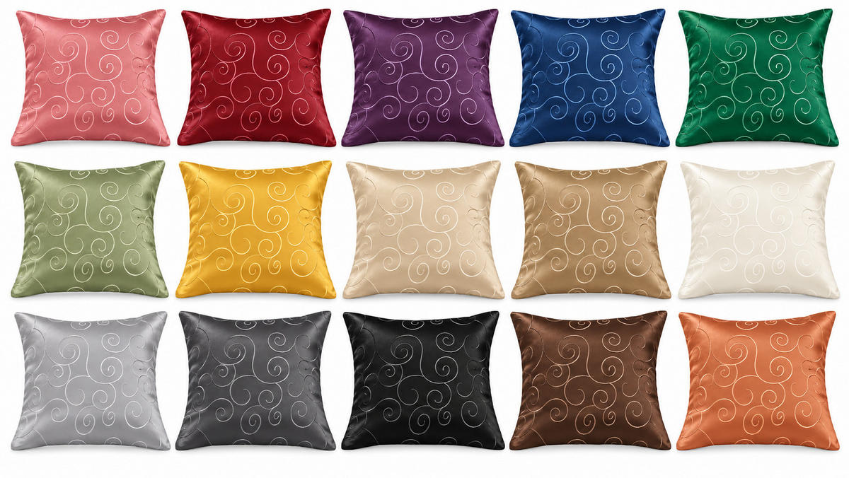 KISSENBEZUG 60/60 cm Silber Damast Circle - Silberfarben, Textil (60/60cm) - TiborTex