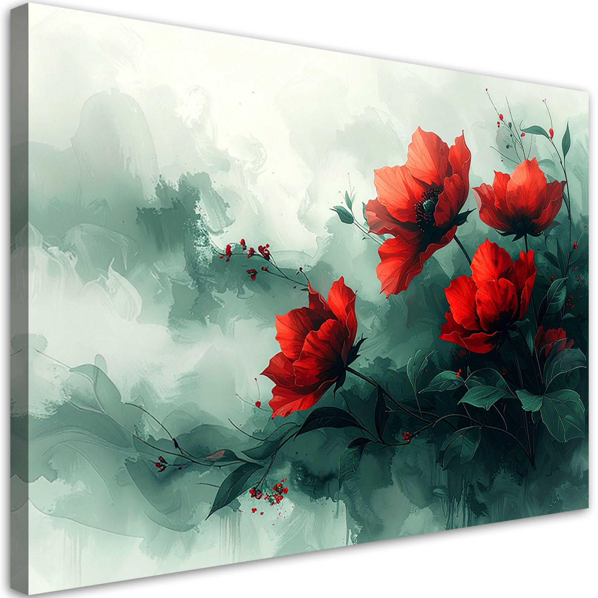 Feeby Leinwandbild, Rot 90x60 cm