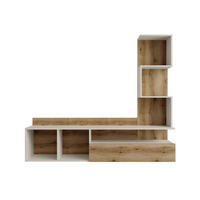 LOWBOARD AMIL 180,1/155,8/33,2 cm, Kaschmir - Kaschmir/Eichefarben, Holzwerkstoff (180.1/155.8/33.2cm) - MASSENO