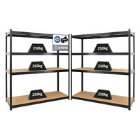 SCHWERLASTREGAL Taurus XL 2er-Set 180x160x60 cm Fachlast 250 kg Schwarz - Schwarz, Metall (320/180/60cm) - PROREGAL