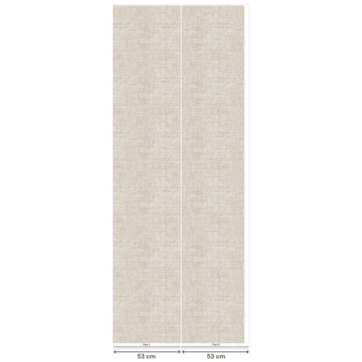 TAPETE - Leinen - Textur - Beige - 100x260 cm - Creme, Papier (100/260cm) - OnlyWow