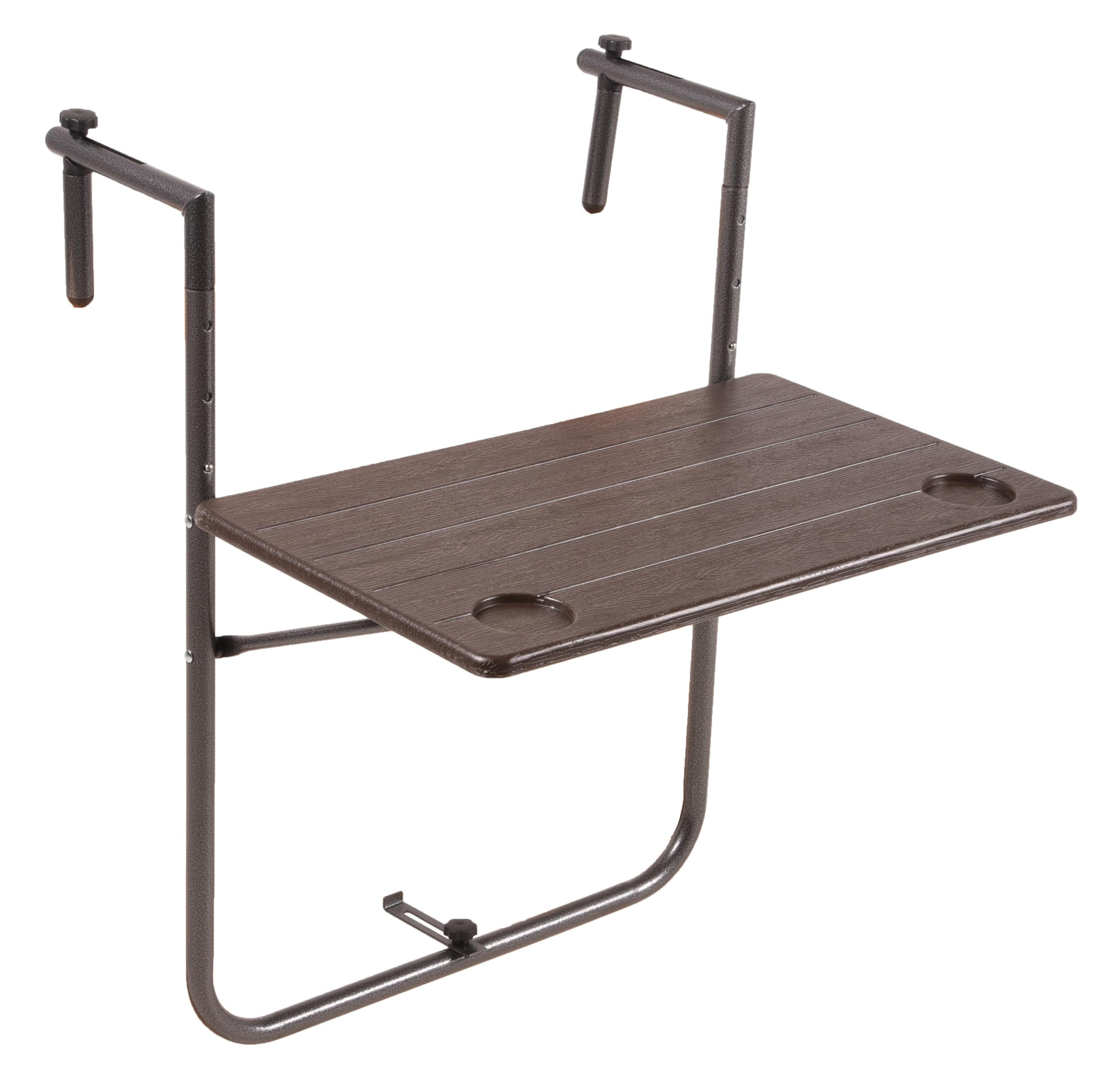 BALKONTISCH Konni Holz-Optik Gartentisch - Braun, Kunststoff (59.5/35/83.5cm) - DELUKE