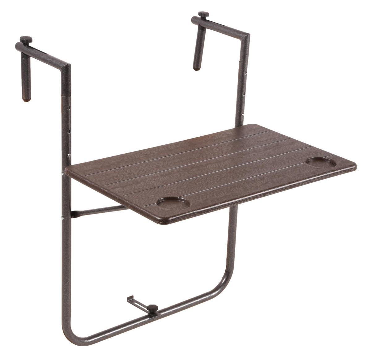 BALKONTISCH Konni Holz-Optik Gartentisch - Braun, Kunststoff (59.5/35/83.5cm) - DELUKE